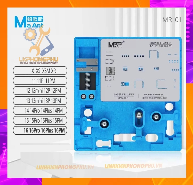 Bộ Đế Kèm Vỉ Làm Face ID MaAnt MR-01: X-16ProMax