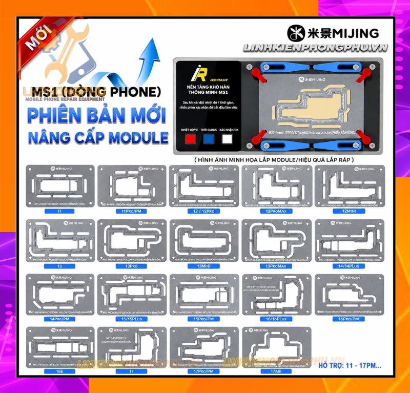 Bộ Khuôn Rỗng Đế Gia Nhiệt Tách Ghép Main Mijing MS1 New 2026 ( 11-17PM )