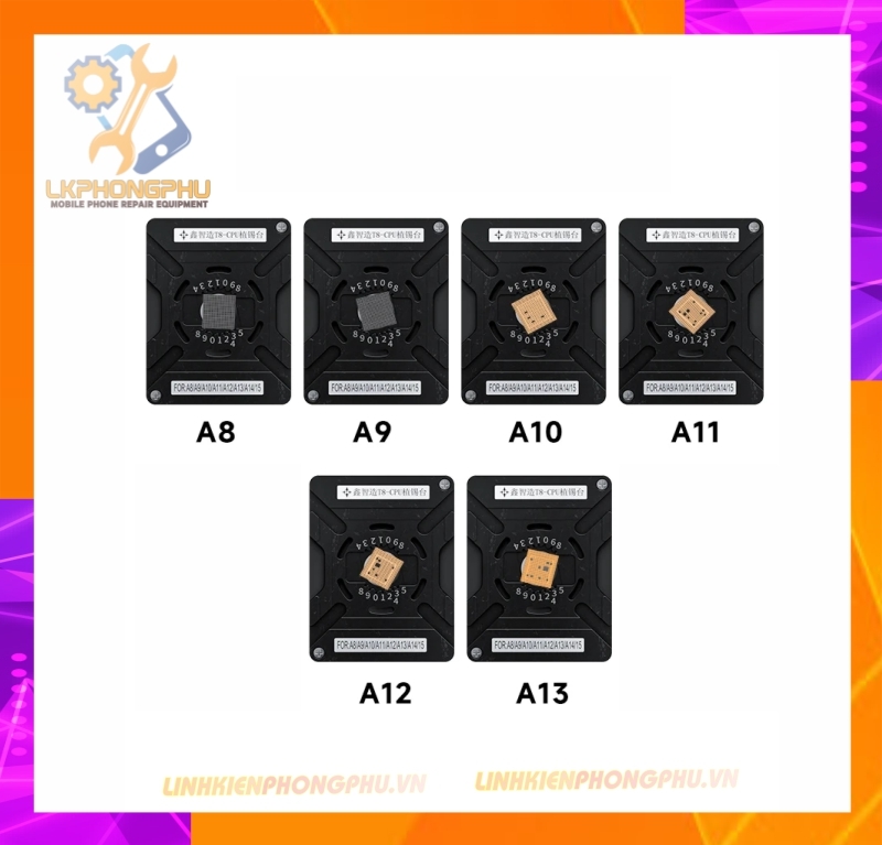 Bộ khuôn Nam Châm kèm vỉ làm chân CPU Xinzhizao Từ A8 -> A13