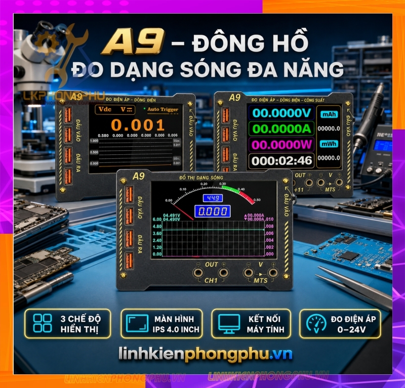 Đồng Hồ KTS JTXTOOLS A9 là đồng hồ đo dạng sóng đa năng (Waveform Multi-function Meter) 