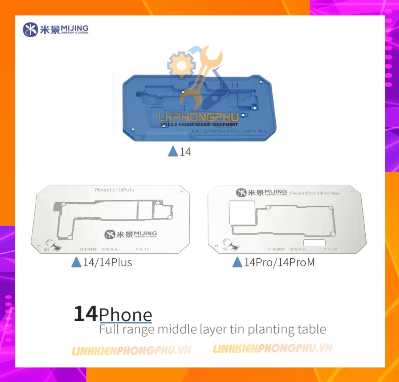 Khuôn kèm vỉ làm chân viền Mijing Z20Pro iPhone Series 14