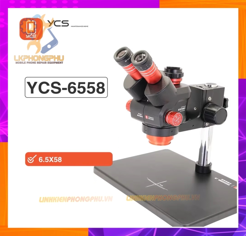 Kính hiển vi 3 mắt YCS 6558X ( Full Phụ Kiện ) - Chưa Kèm Cam