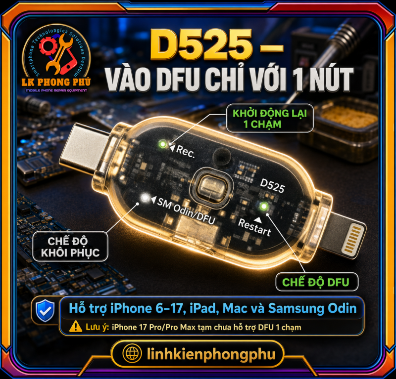 Mạch vào DFU - Recovery Apple - Android YCS D525 (hay còn gọi đầy đủ là Cáp DFU & Recovery Mr.Yang D525) 