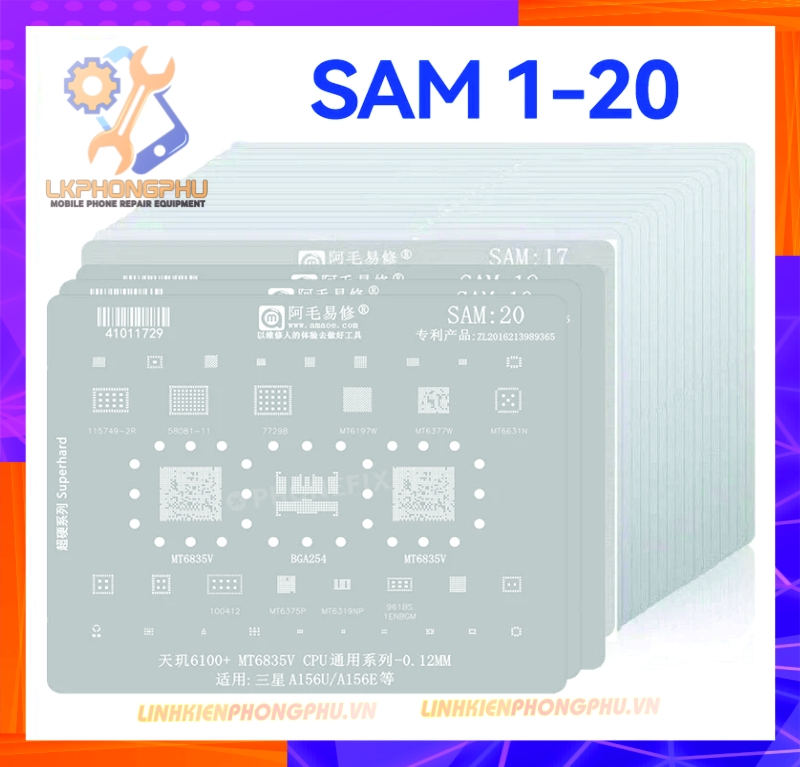 Vỉ làm chân IC Samsung Sam:18 /  Sam:19 / Sam:20 New Update