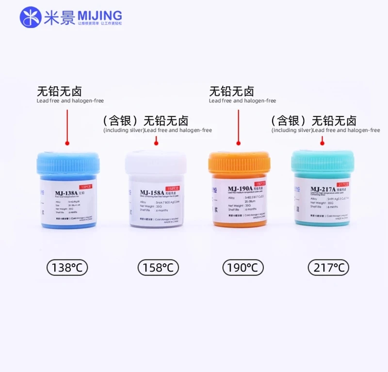 Chì làm chân IC Mijing 138° - 158° -  190° -   217°
