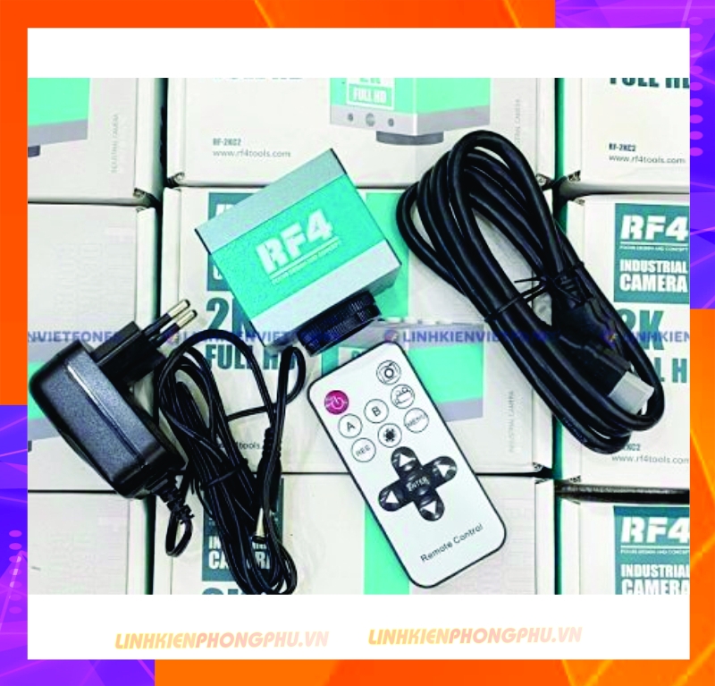 Camera 4K Ultra HD RF4 gắn kính hiển vi 3 mắt