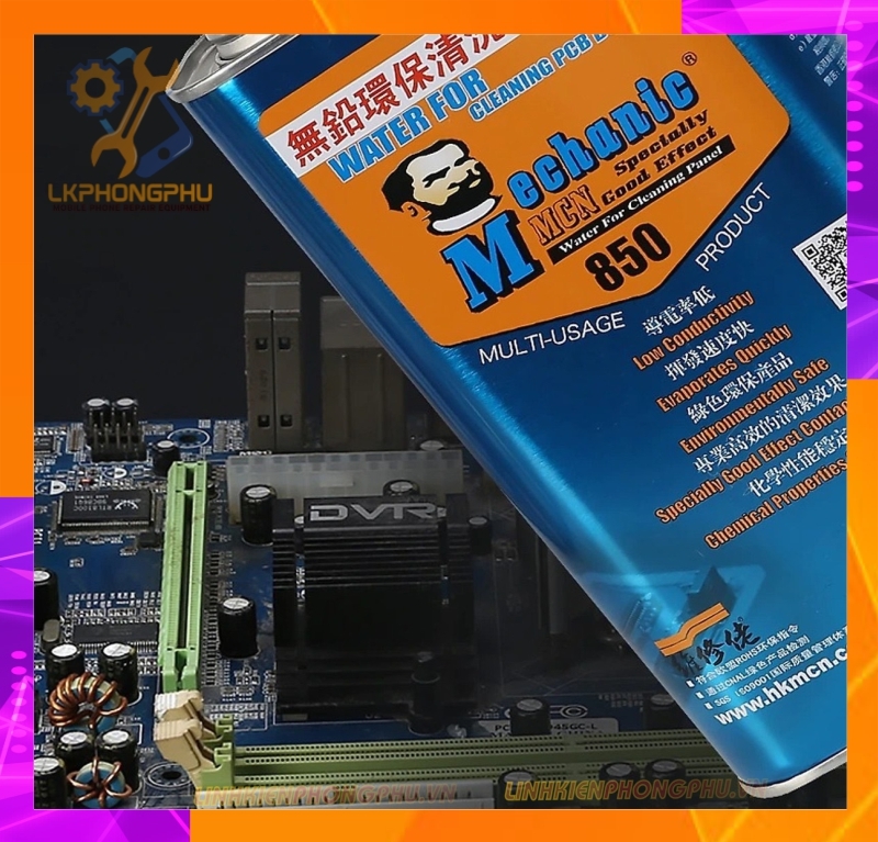 Xăng rửa main board mạch điện thoại điện tử không chì Mechanic 850g