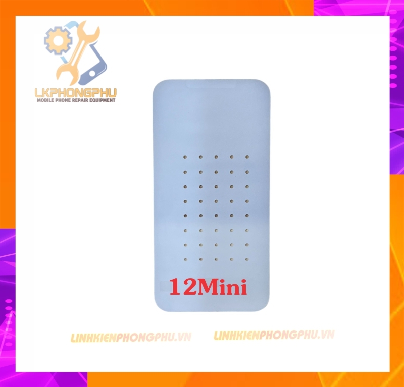 Đế Cao Su trắng dày ép kính màn hình IP : 12mini/12/12Pro/12Pro Max