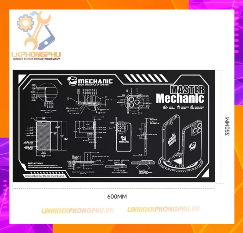 Thảm Lót Kỹ Thuật Chống Cháy Mechanic V78 ( Size 35 x 60cm  )