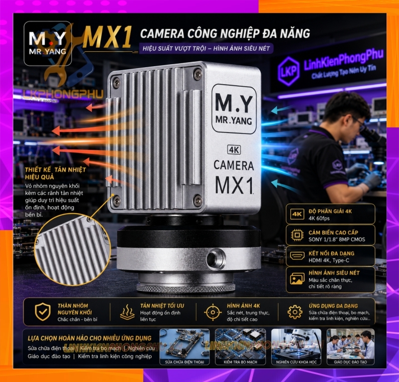 Camera YCS M.Y MX1 (hay còn gọi là Mr.Yang MX1 ) 4K Công Nghiệp