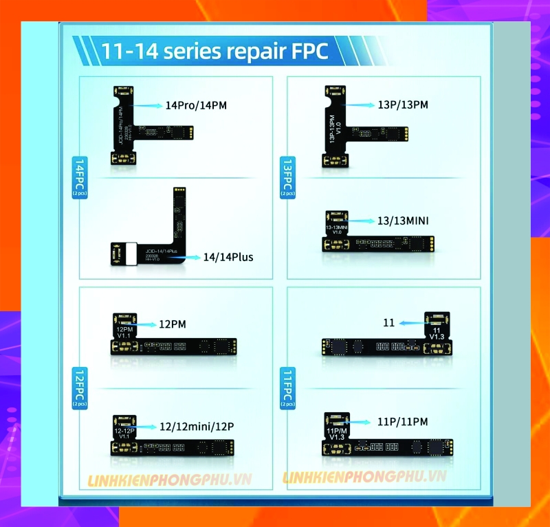 Cáp Fix Pin JCID từ 11 - 14ProMax dùng cho V1s-V1se-V1sPro