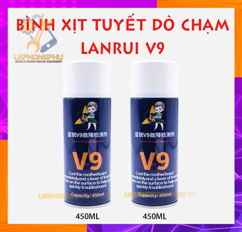 Bình Xịt Bông Tuyết dò chạm sửa điện thoại Lanrui V9 ( 450ml )