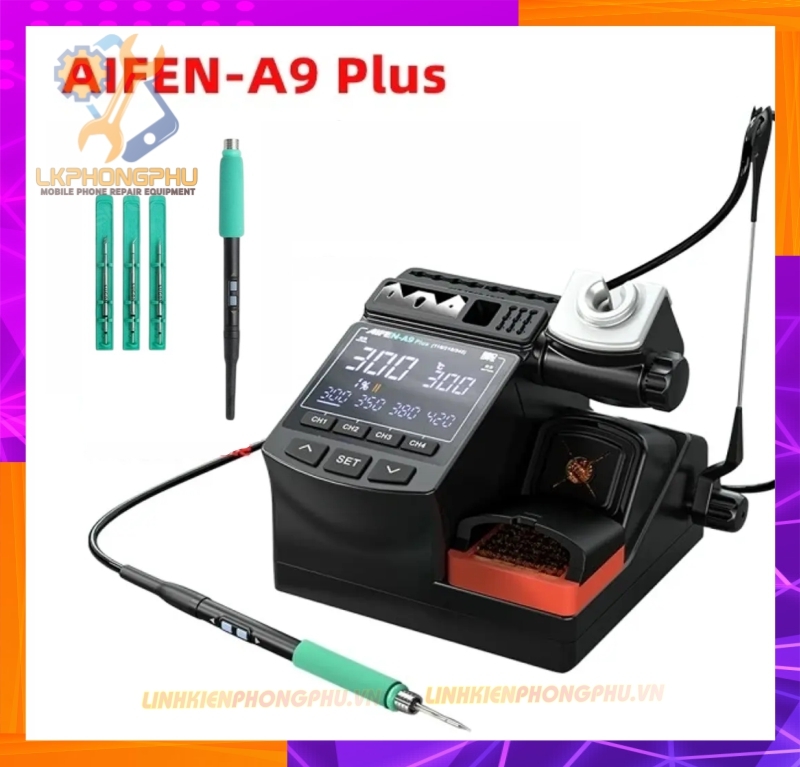 Máy Hàn AiFen A9 Plus New 2024 CS 160W Kèm 3 mũi C210 ( Cong / Cắt / Thẳng ) 