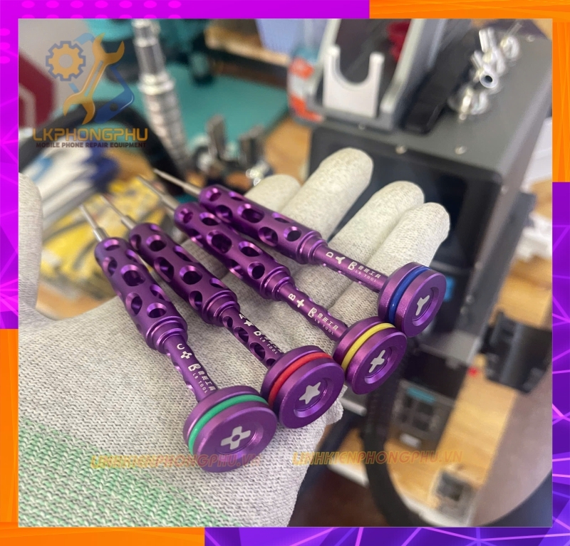 Bộ Tuavit Luban Kirin Screwdriver 4 đầu ( A - 5 Cạnh 0.8 Ốc Đuôi ) ( B - 4 Cạnh 1.2 Ốc 4 Cạnh ) ( C-3 Cạnh Ốc Nẹp ) ( D-2.5 Ốc Tầng )