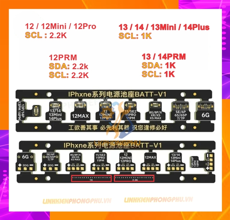 Đầu cấp nguồn Android -  iPhone 6G - 14Pro Max thay thế cho dây cấp nguồn hãng WL V1 ( ngắn ) và V2 ( Dài ) 