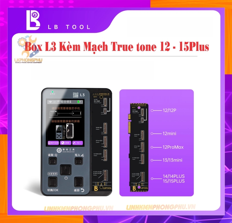 Box Luban L3 New. Làm Face. Làm Pin. Làm Truetone. Làm Camera. Làm Cáp Loa Cảm Biến....
