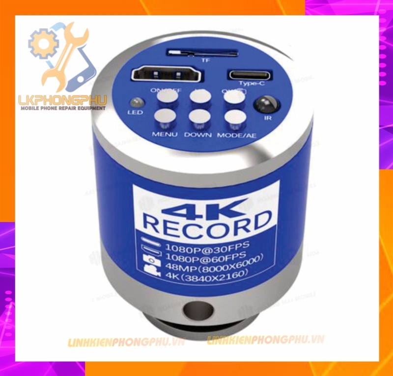 Camera 4K Record gắn kính hiển vi 3 Mắt