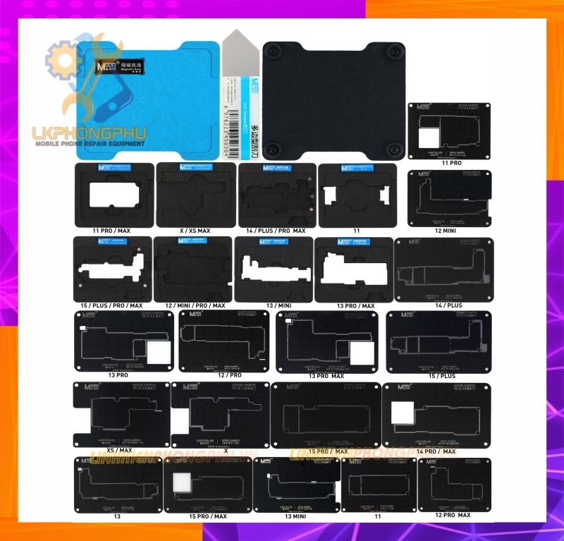 Bộ khuôn đổ chân viền cao cấp MaAnt iPhone 0.1mm Từ X-XSM - 11 Series - 12 Series - 13 Series - 14 Series - 15 Series - 16 Series