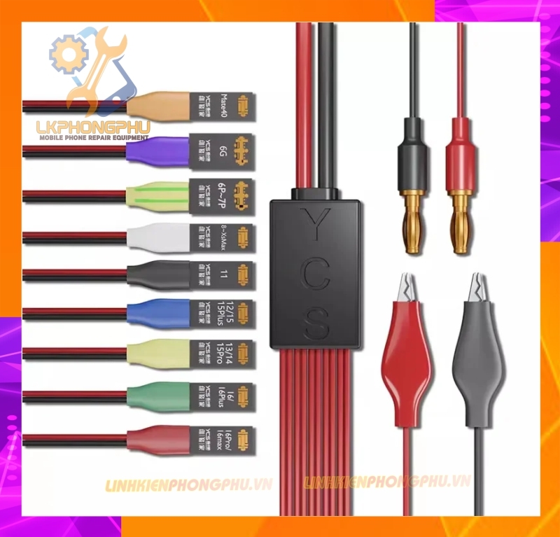 Dây Cấp Nguồn Kích Nguồn YCS-D01 iPhone 6-16PRM-HW:Mate40 và YCS-D02 10 in 1 All Android