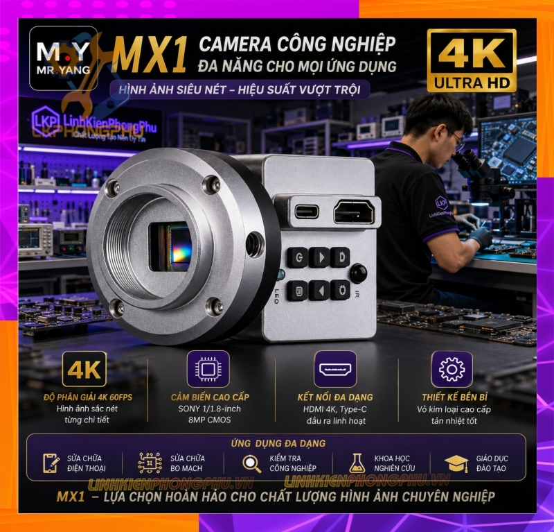 Camera YCS M.Y MX1 (hay còn gọi là Mr.Yang MX1 ) 4K Công Nghiệp