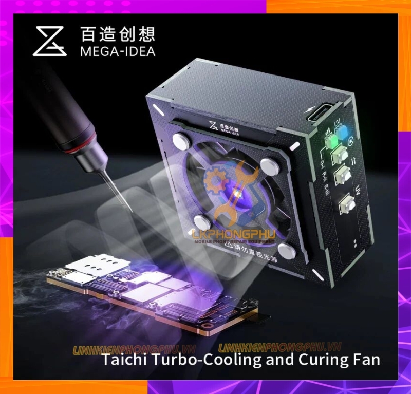 Quạt Hút Khói Kèm Đèn UV QIANLI MEGA-IDEA 2 in 1 Taichi Turbo
