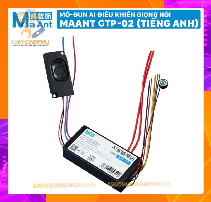 Mô-đun Ai điều khiển giọng nói MaAnt GTP-02 (Tiếng Anh) Dùng cho Máy Khò