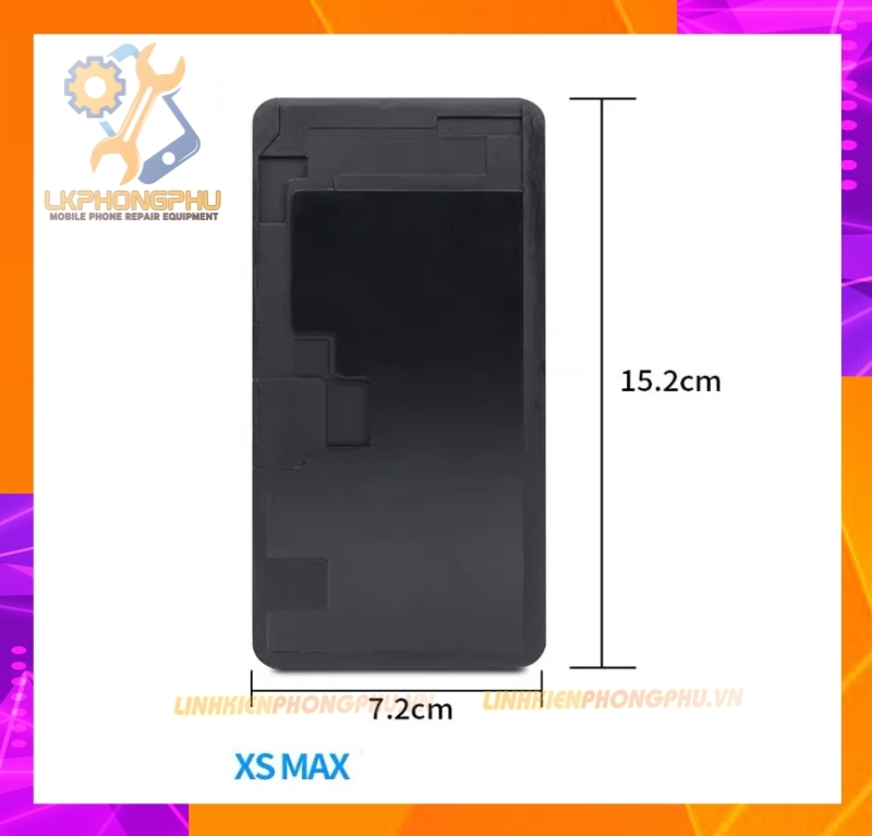 Đế Cao Su đen dày ép kính màn hình IP : X - 12Pro Max