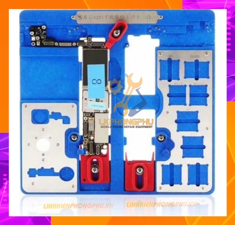 Kẹp Main Đa Năng Mijing A22+  Từ 5S -> XR Có khay Cạo Keo IC Từ A9-A12 Có khay Câu home vân tay