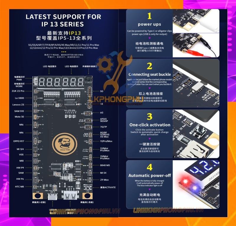 Mạch Kích Pin Mechanic BA27 Kích Từ 5G-13ProMax 
