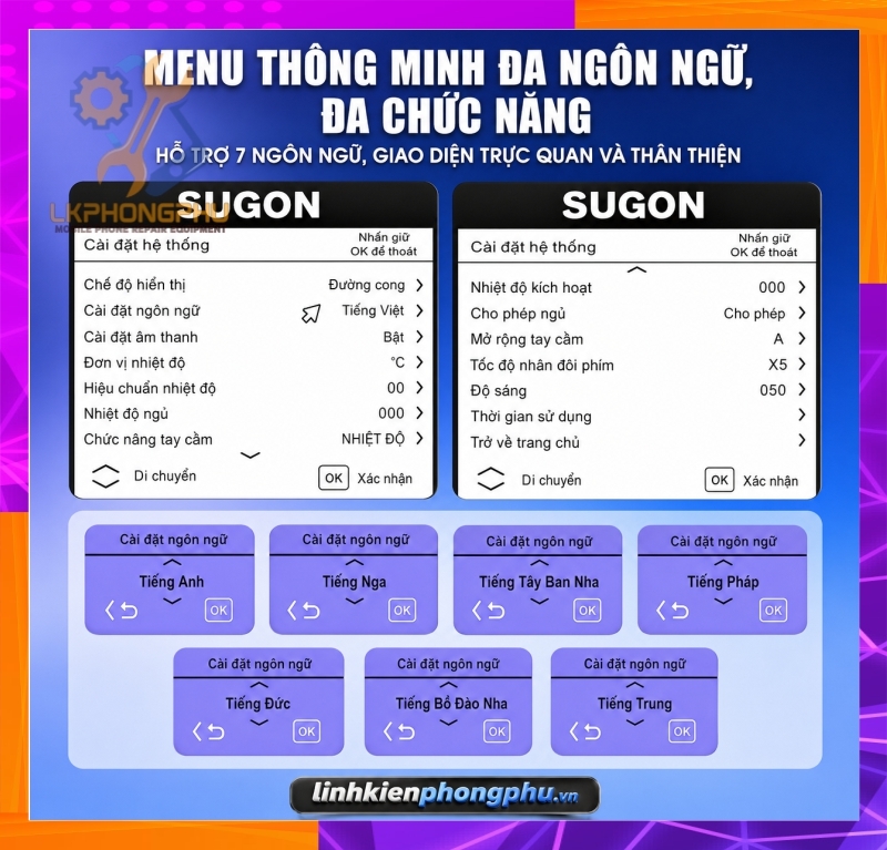 Máy Hàn 2 Tay Sugon T66 CS 230W ( 2 Tay C210 và C245 Kèm 6 mũi )