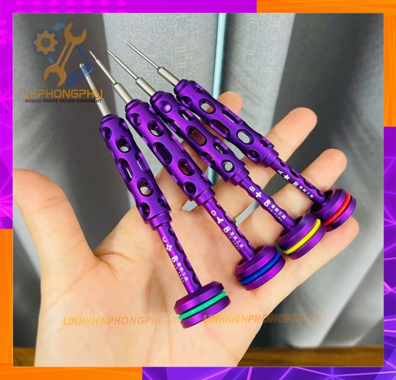Bộ Tuavit Luban Kirin Screwdriver 4 đầu ( A - 5 Cạnh 0.8 Ốc Đuôi ) ( B - 4 Cạnh 1.2 Ốc 4 Cạnh ) ( C-3 Cạnh Ốc Nẹp ) ( D-2.5 Ốc Tầng )