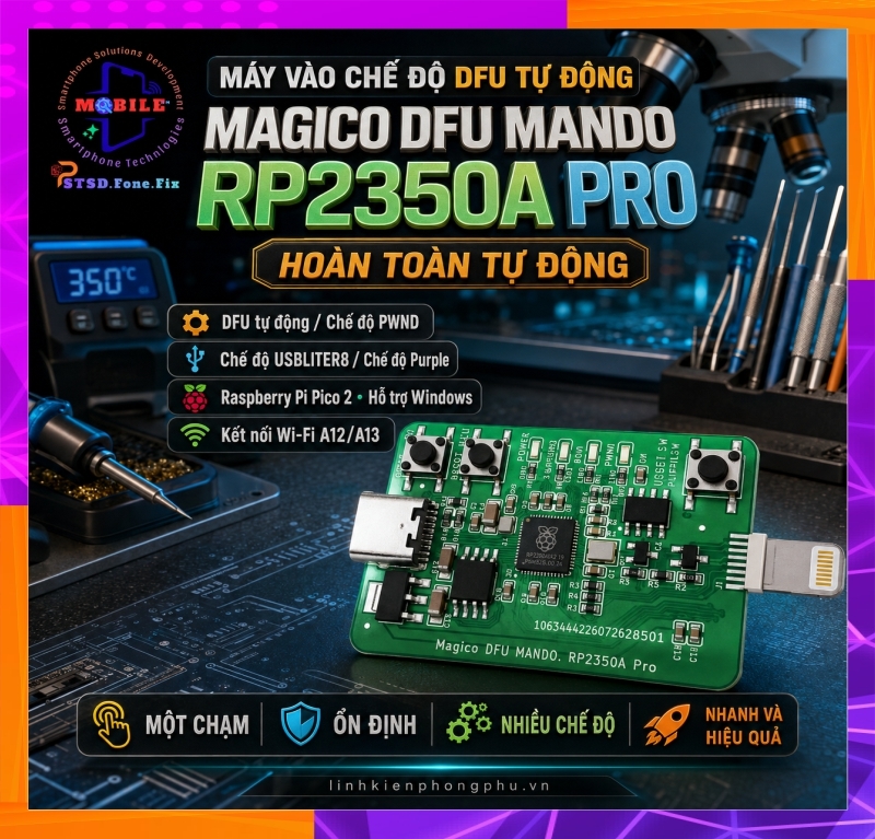 Thiệt Bị Magico DFU MANDO RP2350A Pro Auto DFU + PWN MODE Usbliter8