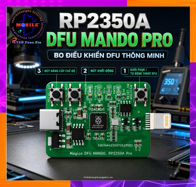 Thiệt Bị Magico DFU MANDO RP2350A Pro Auto DFU + PWN MODE Usbliter8