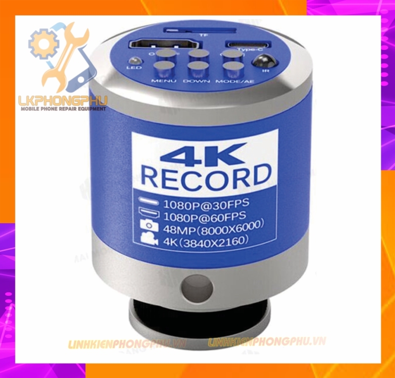 Camera 4K Record gắn kính hiển vi 3 Mắt