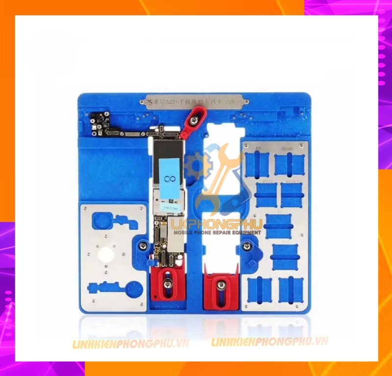 Kẹp Main Đa Năng Mijing A22+  Từ 5S -> XR Có khay Cạo Keo IC Từ A9-A12 Có khay Câu home vân tay