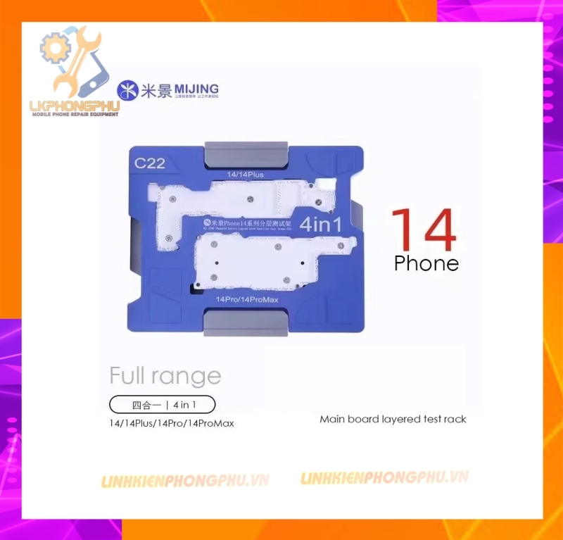 Đế Test Main Mijing C22: 14/14Plus/14Pro/14ProMax