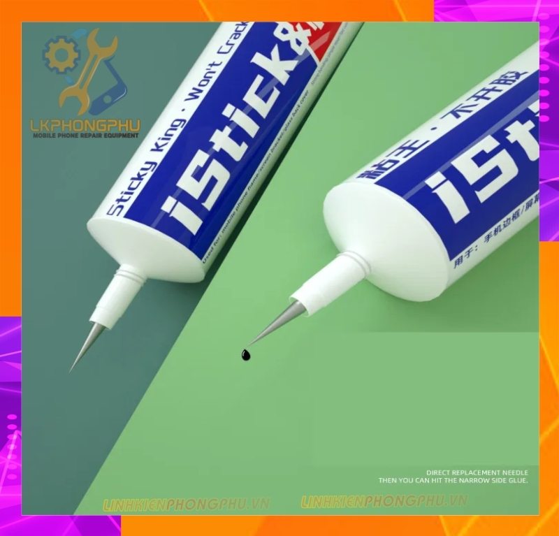 Keo dán iStick Luowei 50ml Trong và Đen