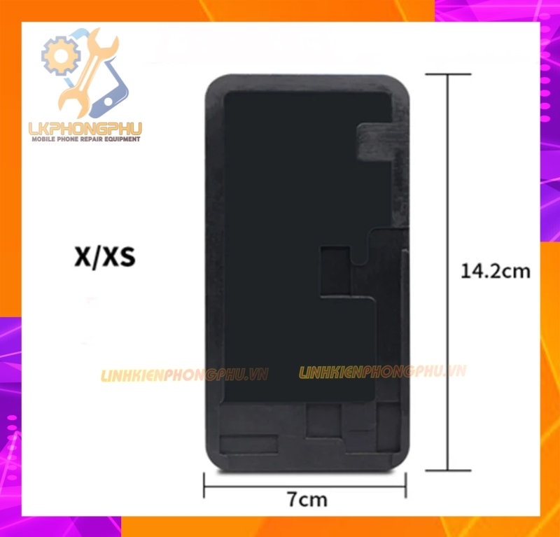 Đế Cao Su đen dày ép kính màn hình IP : X - 12Pro Max