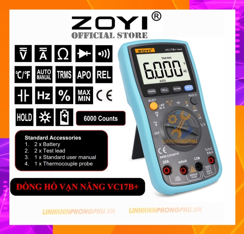 Đồng hồ đo Số ZoYi VC-17B+