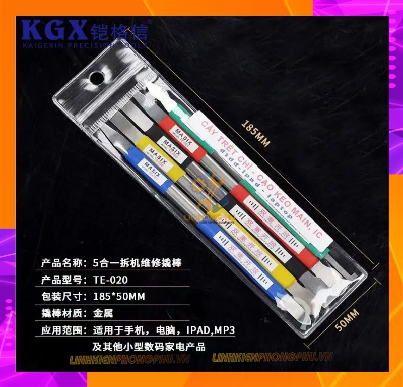 Bộ dao sửa ĐTDĐ - Laptop - LCD đa năng 5 món làm IC MaSix TE-020