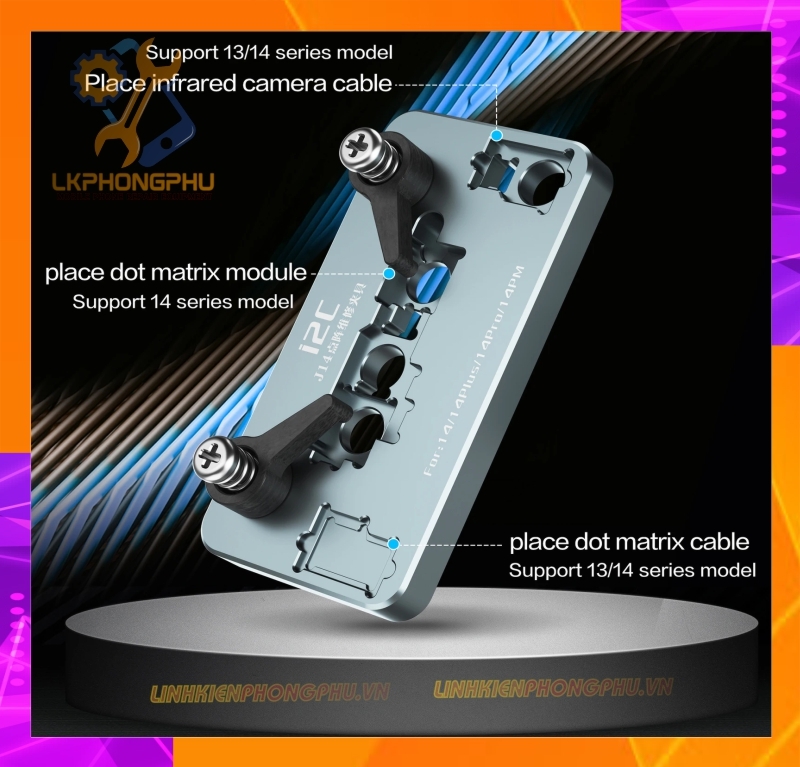 Đế Canh Đế Kẹp Sửa Chữa Face ID i2c J13: X-13ProMax / J14 : 14 Series