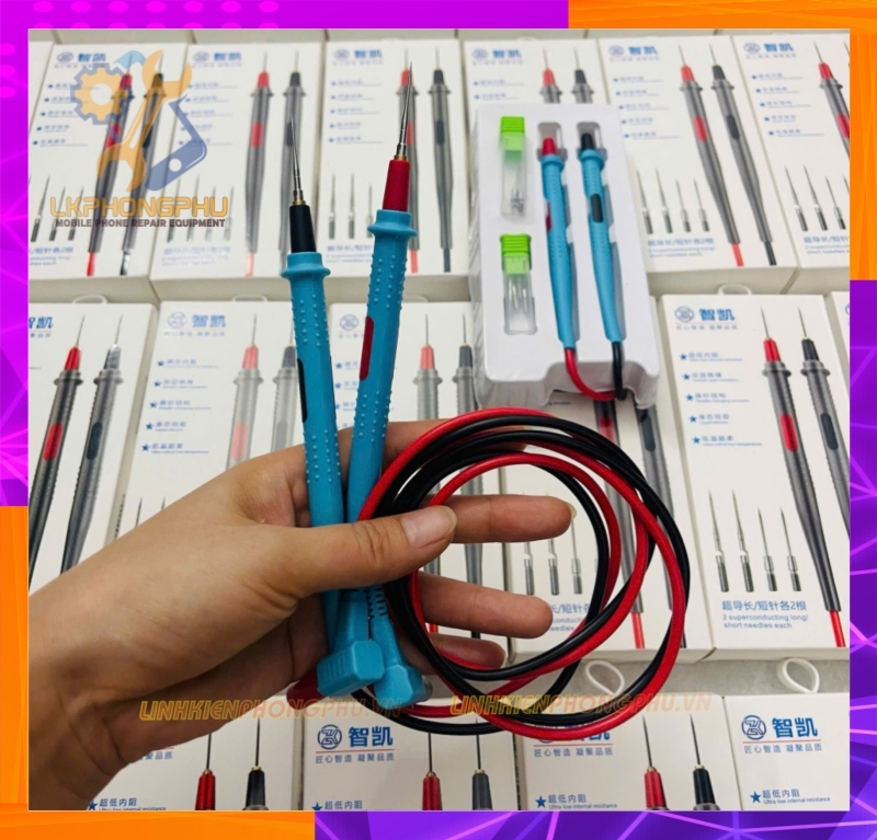 Bộ 2 que đo đồng hồ vạn năng siêu nhọn kèm 4 kim đo