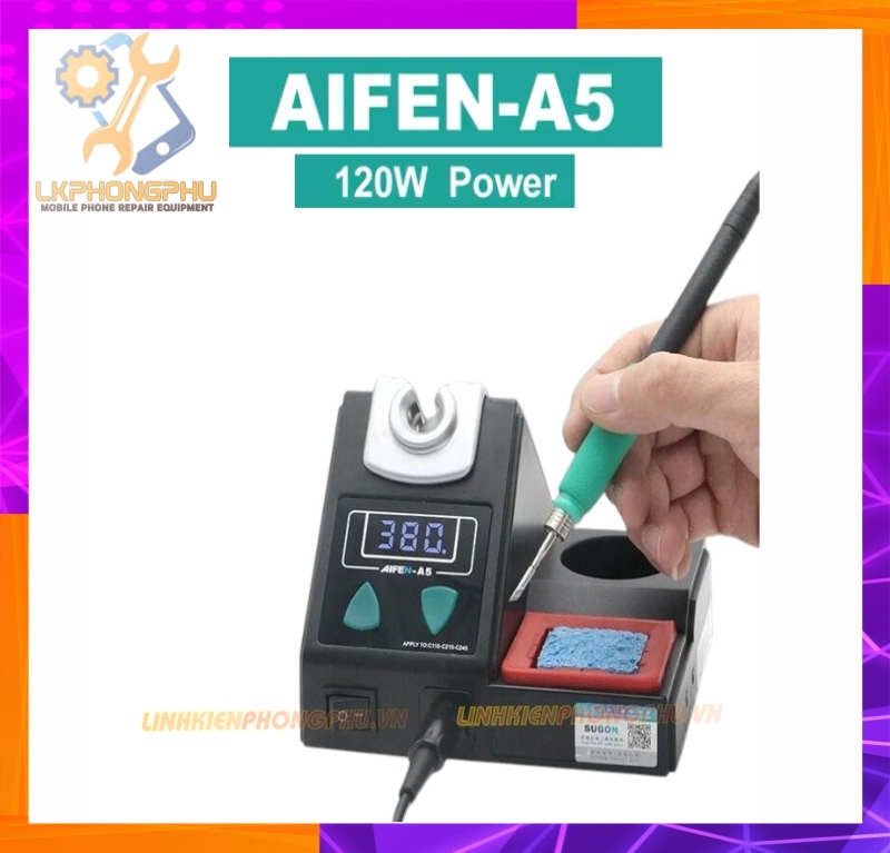 Máy Hàn Aifen A5 tay cầm điều khiển (Mũi hàn C210-K) 120W