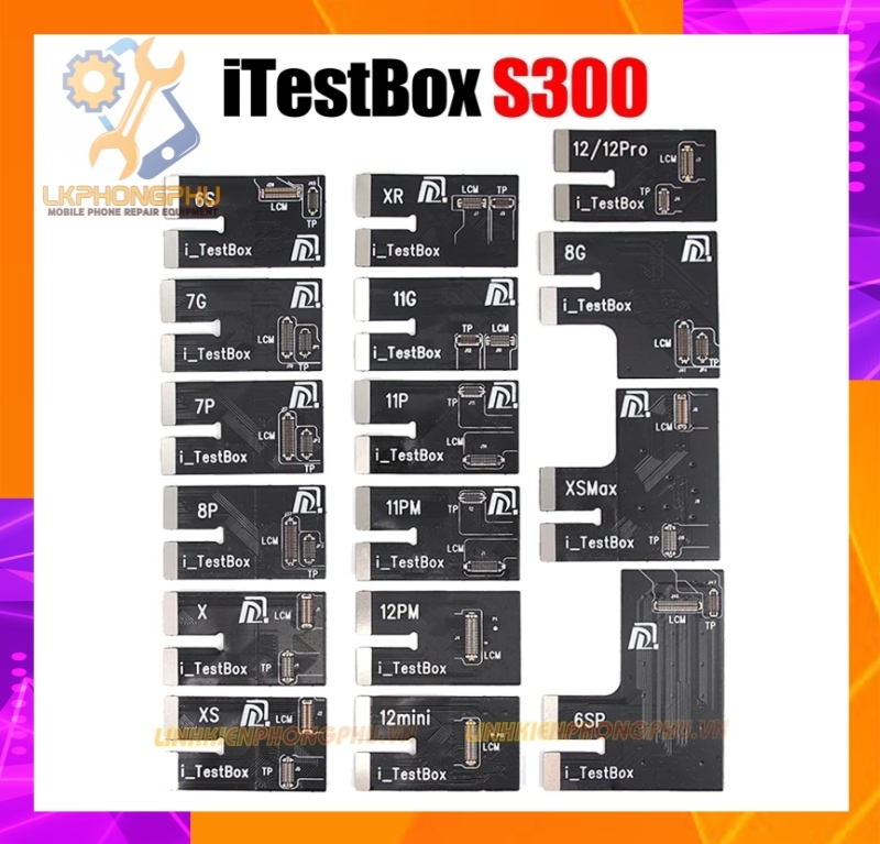 Cáp TestBox LZXWIN S300-S800-S200 Test Màn Hình iPhone Từ  6G-13/13mini