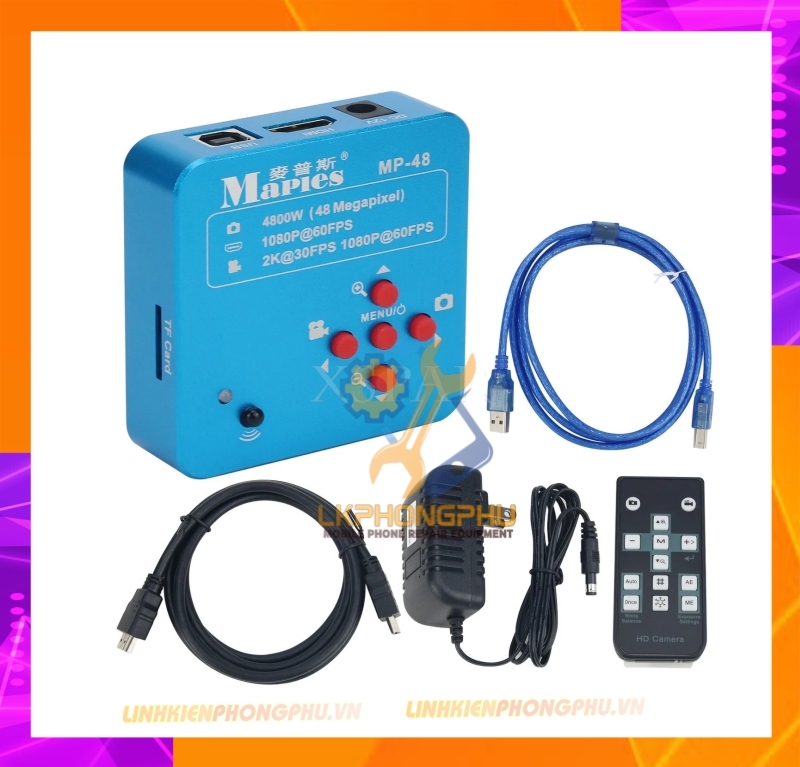 Camera gắn kính hiển vi Mapies 48MP.1080@60fps. 2K@30fps 4800W