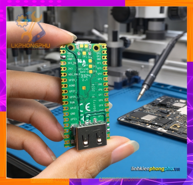 Mạch Bypass A12/A13 WaveShare RP2350-USB-A- Raspberry Pico 2 (Micro và Type C) - RP2350 Zero Mini