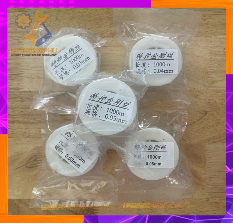 Dây cắt kính Từ 0.03mm -> 0.08mm-1000m 