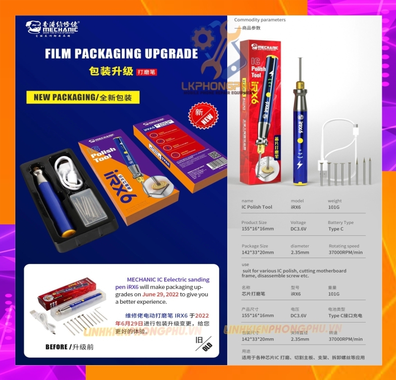 Máy mài mini cầm tay Mechanic IRX6