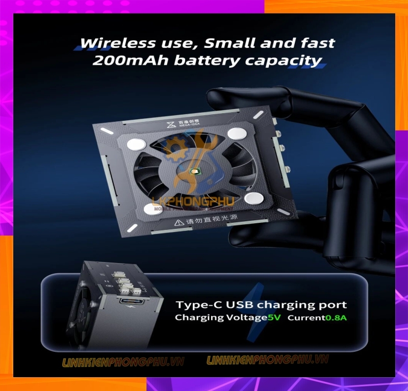 Quạt Hút Khói Kèm Đèn UV QIANLI MEGA-IDEA 2 in 1 Taichi Turbo
