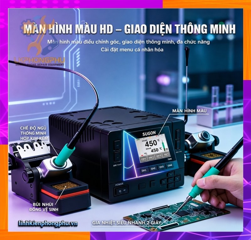 Máy Hàn 2 Tay Sugon T66 CS 230W ( 2 Tay C210 và C245 Kèm 6 mũi )